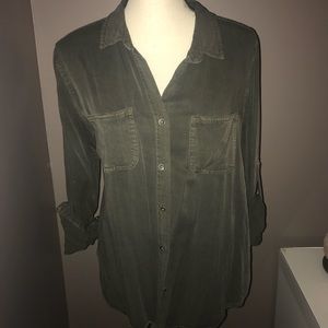 Rock & Republic Army Green button-up